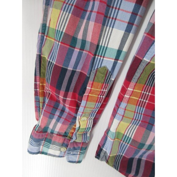 Ralph Lauren Shirt Medium Pink Button Up Pony Classic Fit Plaid Preppy - Picture 3 of 11